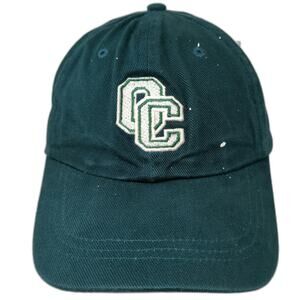 Fahrenheit Baseball Cap Green One Size CC Embroidered Logo Strapback Cotton Hat